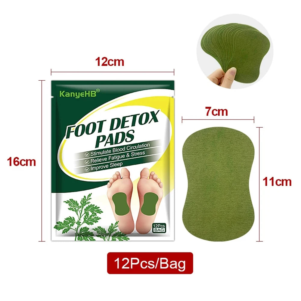 12/24/60PCS Detox Foot Patches Pads Feet Body Toxins Cleansing Relieve Stress Help Sleeping for Running Yoga Fitness Exercise