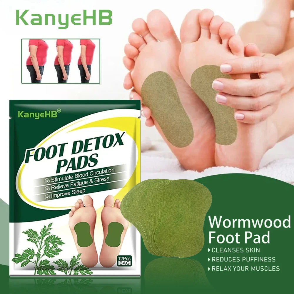 12/24/60PCS Detox Foot Patches Pads Feet Body Toxins Cleansing Relieve Stress Help Sleeping for Running Yoga Fitness Exercise