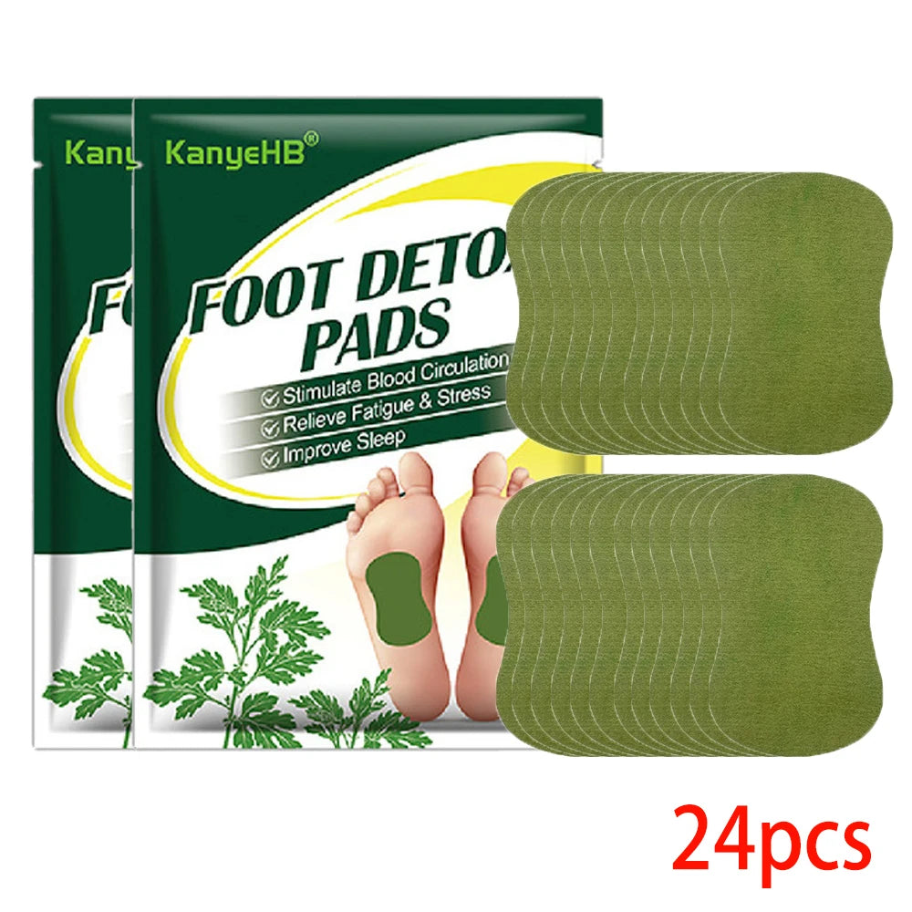 12/24/60PCS Detox Foot Patches Pads Feet Body Toxins Cleansing Relieve Stress Help Sleeping for Running Yoga Fitness Exercise