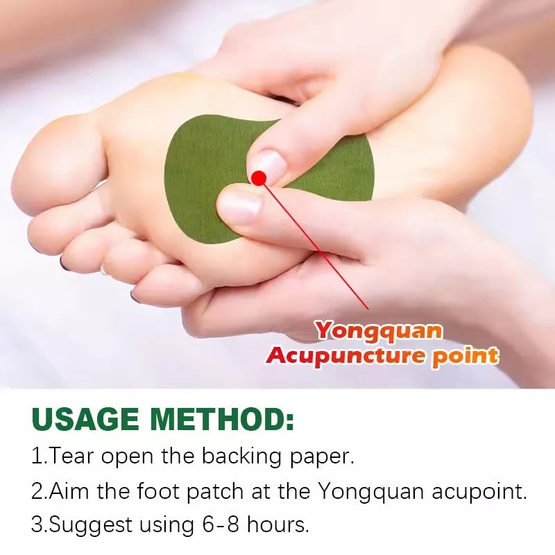 12-72PCS Foot Patches Self-heating Moxibustion Patch Help Sleeping Foot Acupuncture Patch After Sports Running